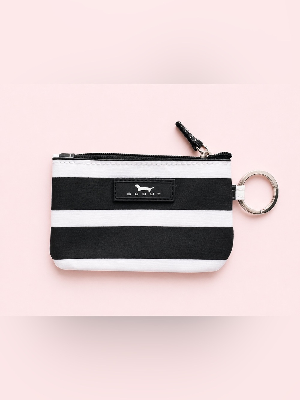 Scout Zippered Card ID Holder Dachshund Black White